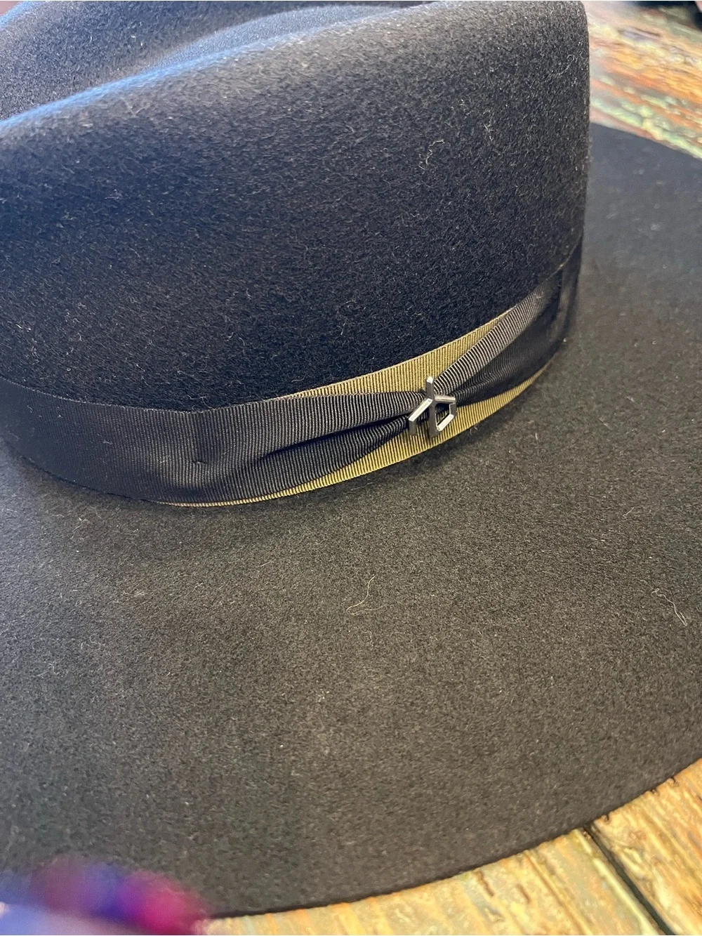 rag & bone Black Thames Fedora with Subtle Trim